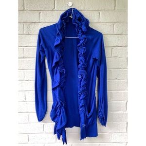 Anthropologie Plaza Ruffle Cardigan